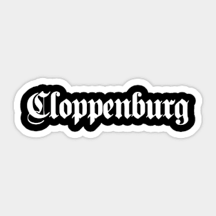 Cloppenburg written with gothic font Sticker